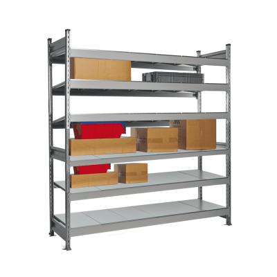 Стеллаж СТ-023 2700х1200х800 с 6 ярусами (рамы и настил - цинк)
