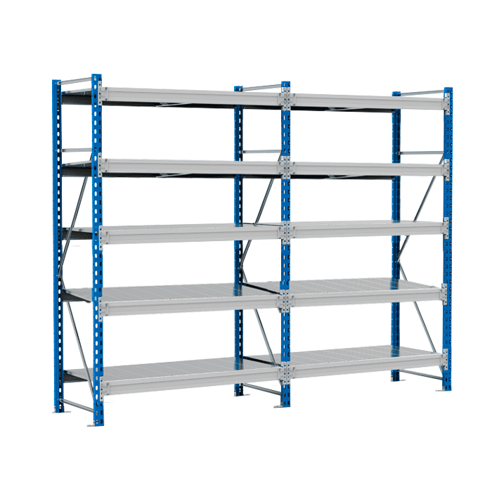 Стеллаж SGR-V 350 кг 2000х1200х800 5 ярусов (рамы RAL 5015 / настил цинк) ОС