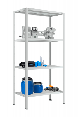 Стеллаж МС-900 500х1000х500 мм 4 полки