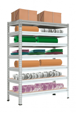 Стеллаж МС-Т 2000х1856х784 мм 7 ярусов настил фанера