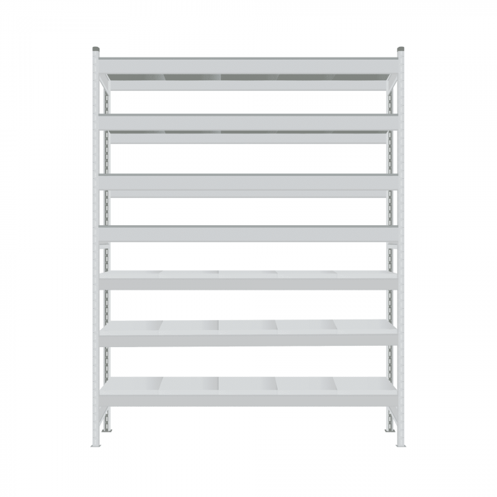 Стеллаж СТ-023 2000х1800х800 с 7 ярусами (рамы и настил - окрас)