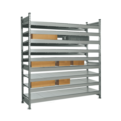 Стеллаж СТ-023 2700х1500х800 с 9 ярусами (рамы и настил - окрас)