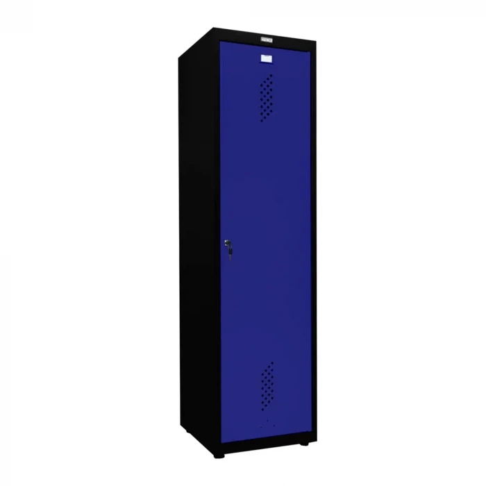 Шкаф металлический для инвентаря черный с синим