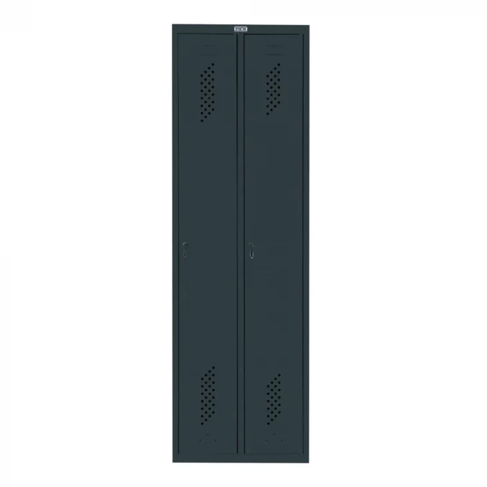 Шкаф металлический двухсекционный графит