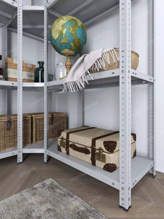 Стеллаж угловой МС 1800х1300х1300/400 мм 4 яруса