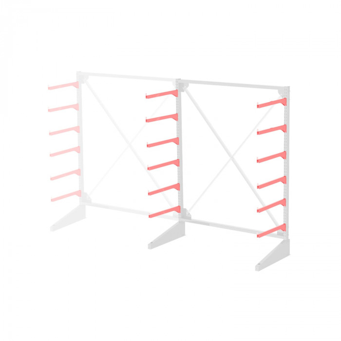 Стеллаж консольный односторонний Sortex 1920х1587х720 6 яруса ДС