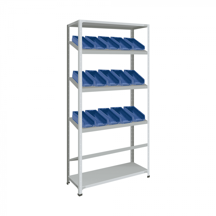 Стеллаж СТ-012 1800х1000х500 с 4 наклонными полками