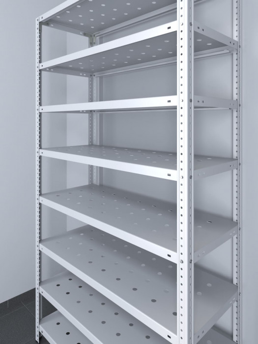 Стеллаж ТС Лайт 1800х700х600 с 8 перфорированными полками