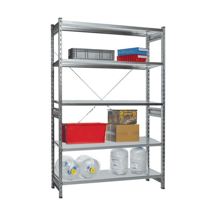 Стеллаж СТ-031 цинк 2279х1000х500 5 полок до 200 кг