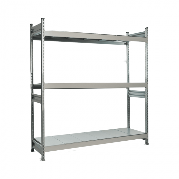 Стеллаж СТ-023 2200х1200х600 с 3 ярусами (рамы и настил - окрас)