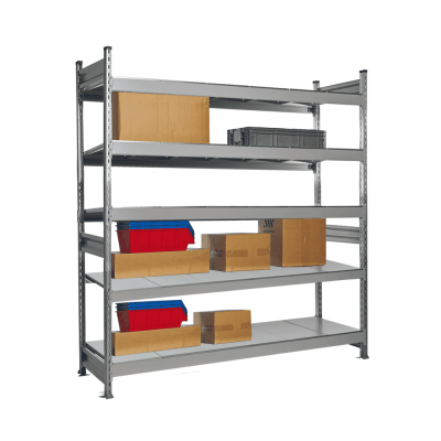Стеллаж СТ-023 2700х1500х800 с 5 ярусами (рамы и настил - цинк)