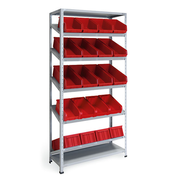 Стеллаж СТ-012 2000х1000х300 с 5 наклонными цинк полками