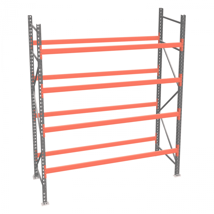 Стеллаж палетный ДиКом СП 3000х2250х1000 с 4 ярусами до 2600 кг / до 1300 кг на паллет П-70