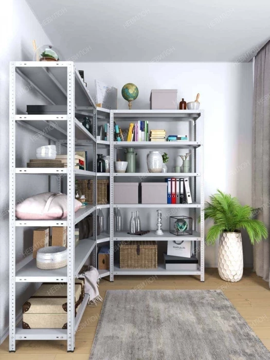 Стеллаж угловой МС 1800х1500х1500/300 мм 6 ярусов