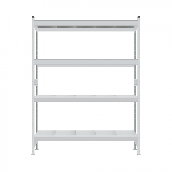 Стеллаж СТ-023 2000х1800х800 с 4 ярусами (рамы и настил - окрас)