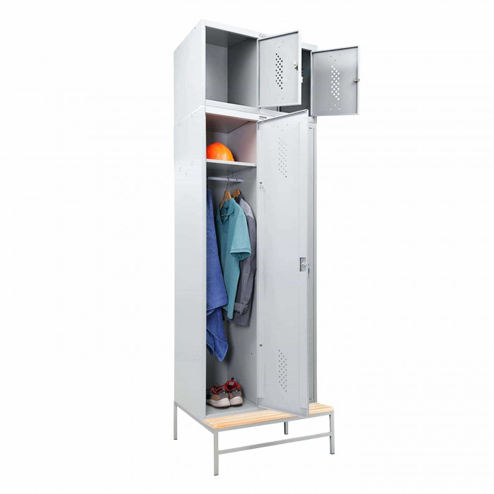 Шкаф LS-K-780 на скамье-подставке с антресолью