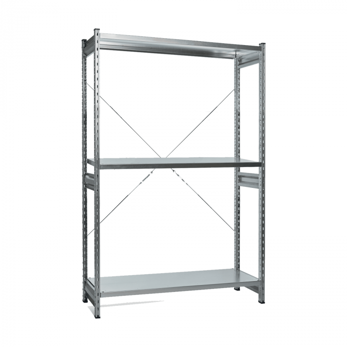 Стеллаж СТ-031 цинк 1855х1300х400 3 полки до 250 кг