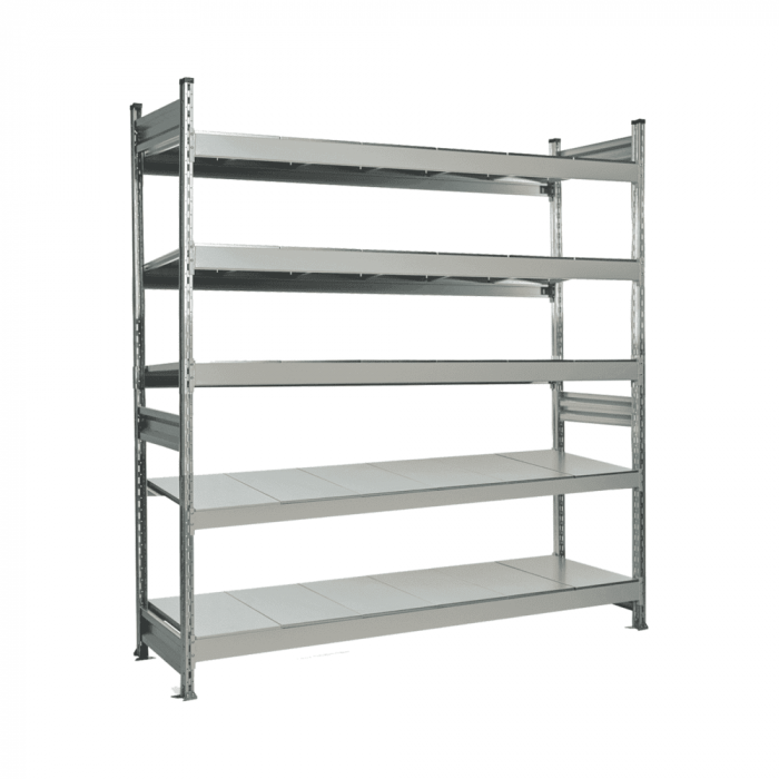 Стеллаж СТ-023 2000х2100х600 с 5 ярусами (рамы и настил - окрас)