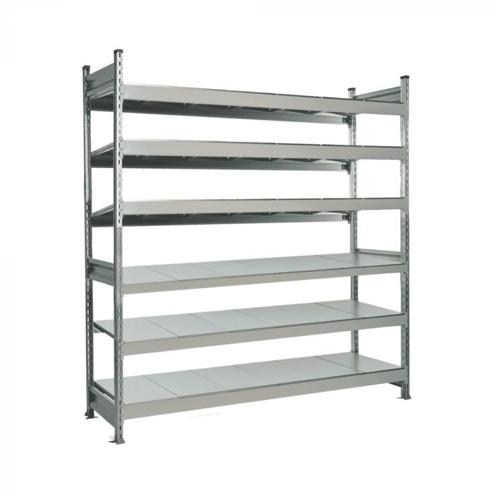 Стеллаж СТ-023 2700х1500х800 с 6 ярусами (рамы и настил - окрас)