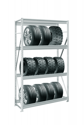 Стеллаж для колес в гараж MS Pro Z 3000х1800х600 мм 4 яруса