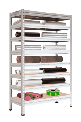 Стеллаж МС-Т 2000х1551х530 мм 8 ярусов настил фанера