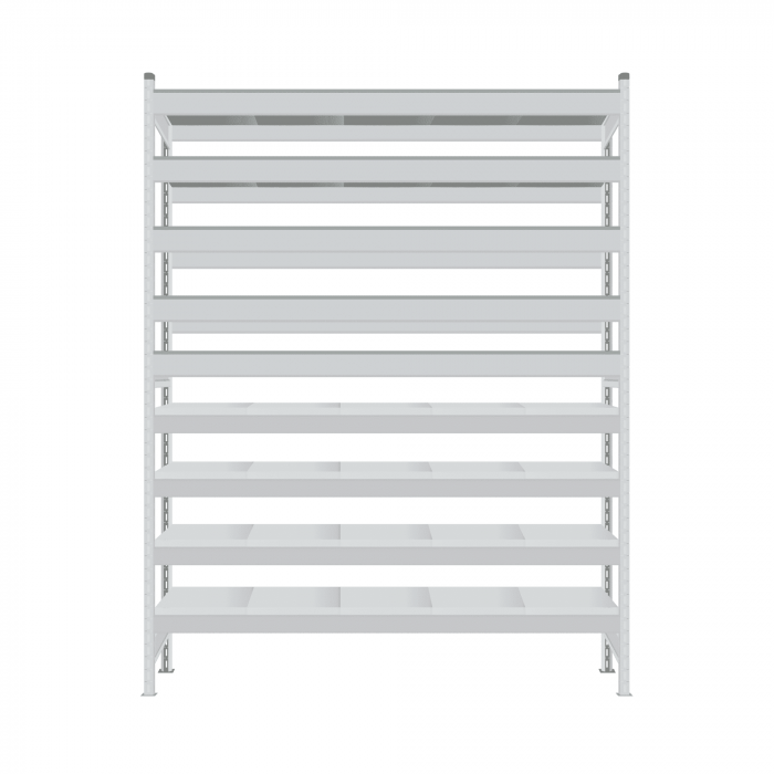 Стеллаж СТ-023 2000х1200х600 с 9 ярусами (рамы и настил - окрас)