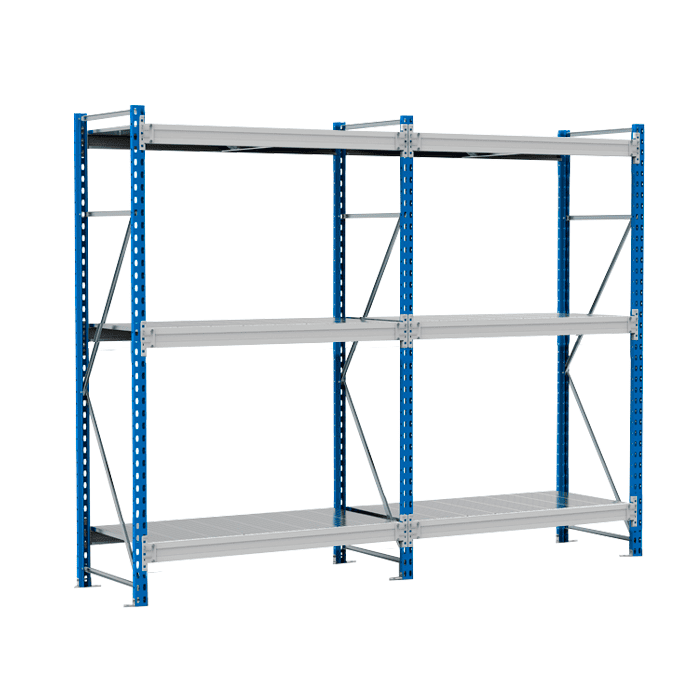 Стеллаж SGR-V 350 кг 2000х2100х800 3 яруса (рамы RAL 5015 / настил цинк) ОС