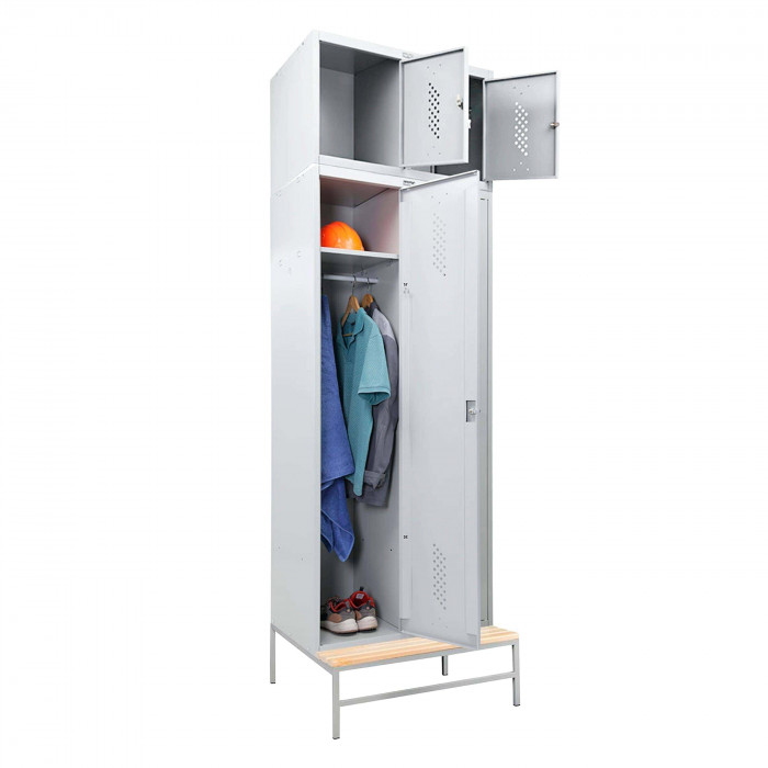 Шкаф LS-K-780 EL на скамье-подставке с антресолью