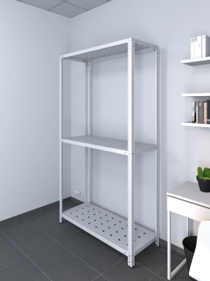 Стеллаж ТС Лайт 1500х700х300 с 3 перфорированными полками