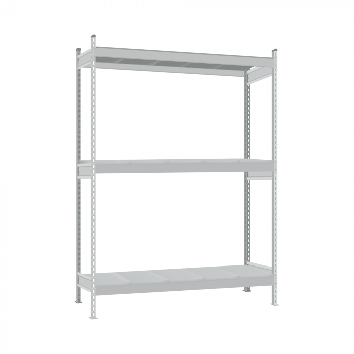 Стеллаж СТ-023 2200х1200х300 с 3 ярусами (рамы и настил - окрас)