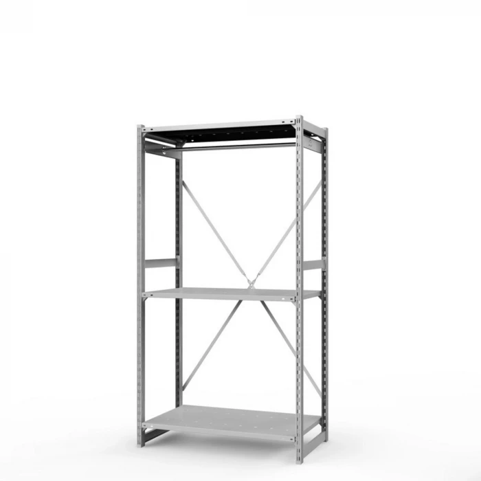 Стеллаж металлический ГТС Универсал, 2000x1000x500 мм.Штанги: 1шт. Полки: метал. усил. перф. 3 шт. (ТСУ 201005312ш1)