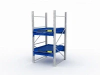 Стеллаж с выкатными платформами S-HEAVY 1000/900 (2 яруса хранения)