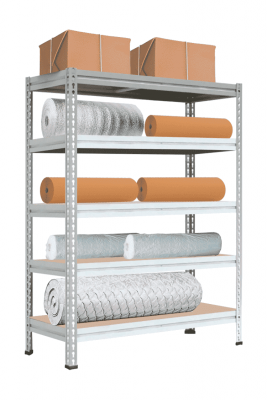 Стеллаж МС-Т 2000х1856х784 мм 5 ярусов настил фанера