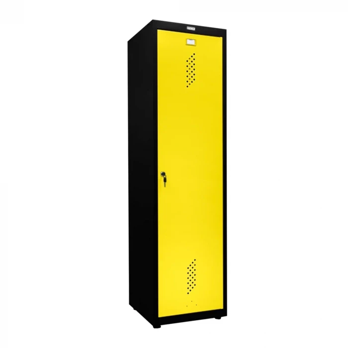 Шкаф металлический для инвентаря черный с желтым