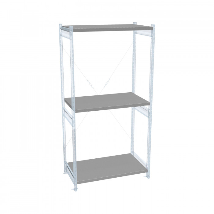 Стеллаж СТ-031 цинк 2067х1300х400 3 полки до 200 кг
