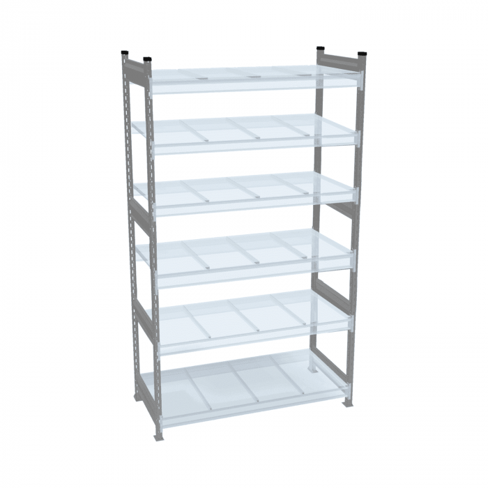 Стеллаж СТ-023 2000х1500х800 с 6 ярусами (рамы и настил - цинк)