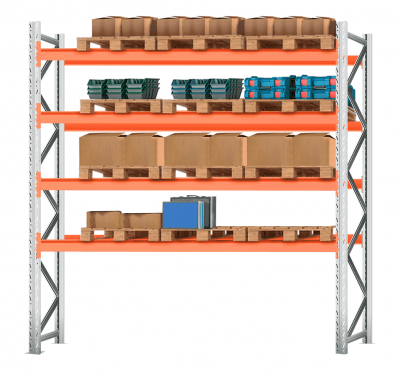 Стеллаж паллетный Лайт 3000х2700х1100 4 яруса Р70.1.5Б120.2