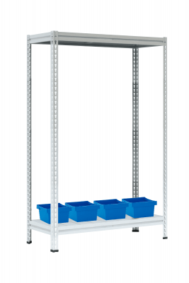 Стеллаж МС-Т 2500х1856х530 мм 2 яруса настил металл