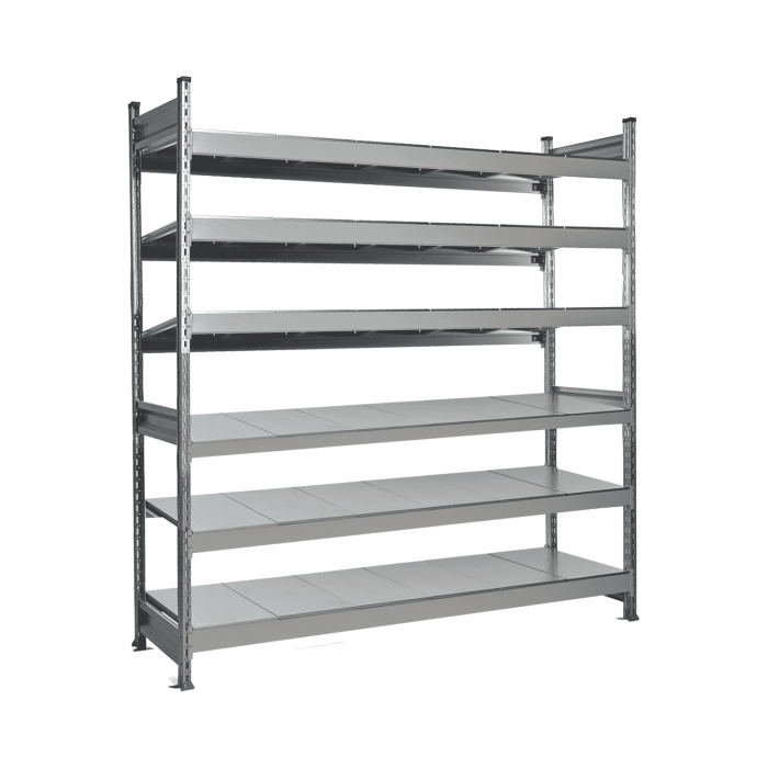 Стеллаж СТ-023 2000х1800х800 с 6 ярусами (рамы и настил - цинк)