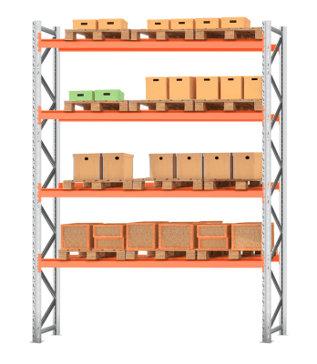 Стеллаж паллетный Лайт 4000х2700х1100 4 яруса Р70.1.5Б120.2