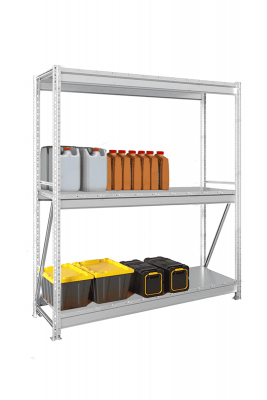 Стеллаж металлический MS Pro Z 2500х900х500 мм 3 яруса с нагрузкой 500 кг на полку