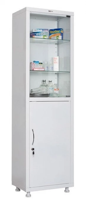 Медицинский шкаф для стерильных растворов и медикаментов HILFE МД 1 1657/SG