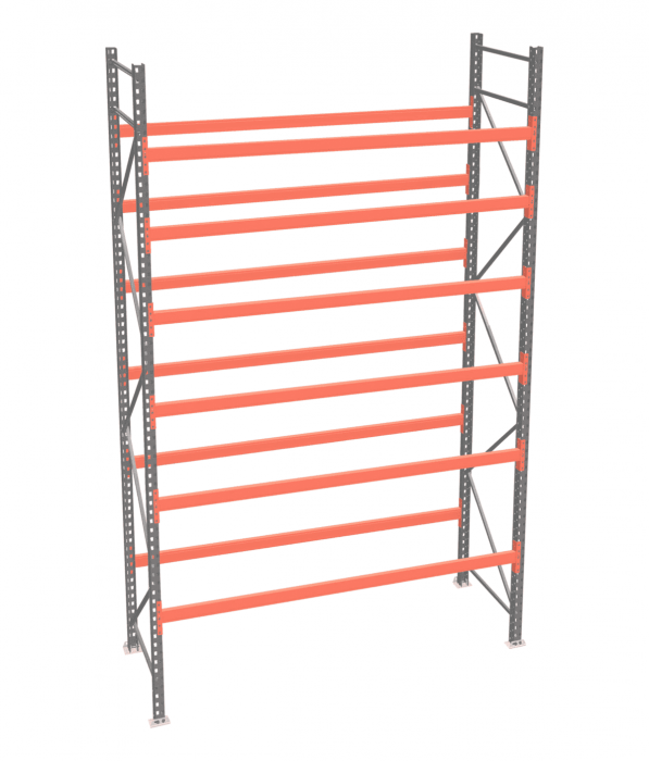 Стеллаж палетный ДиКом СП 6000х2250х1000 с 6 ярусами до 4500 кг / до 2250 кг на паллет П-110