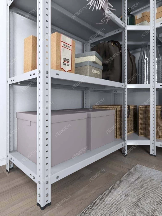 Стеллаж угловой МС 1800х1500х1500/600 мм 5 ярусов