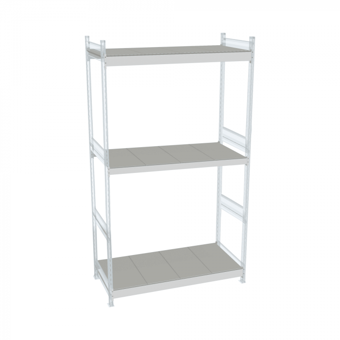 Стеллаж СТ-023 2700х2100х600 с 3 ярусами (рамы и настил - окрас)