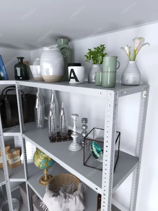 Стеллаж угловой МС 2500х1800х1800/600 мм 5 ярусов