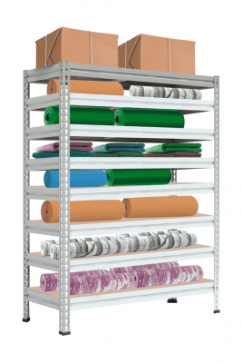 Стеллаж МС-Т 3000х1551х784 мм 8 ярусов настил фанера