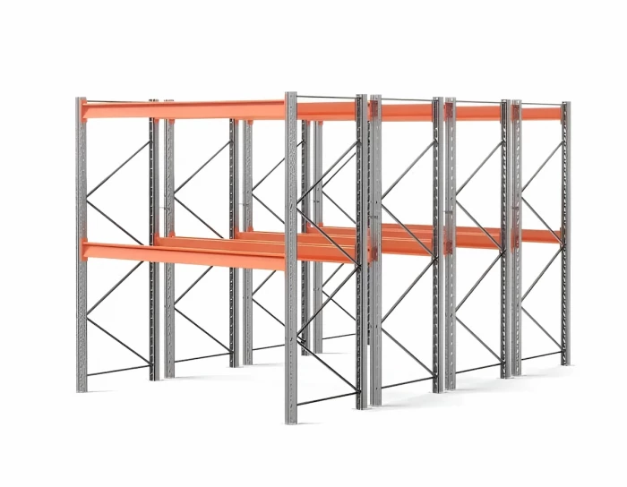 Стеллаж двойной глубины 3000х2700х1100 до 2430 кг / до 12670 кг секция