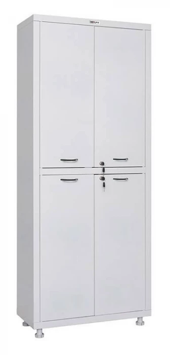 Шкаф медицинский металлический двухсекционный двухдверный HILFE МД 2 1670/SS