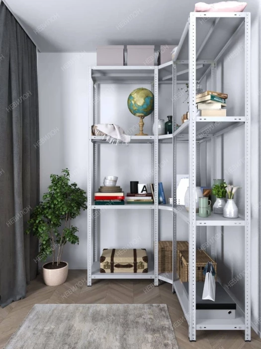 Стеллаж угловой МС 2000х1300х1300/400 мм 4 яруса